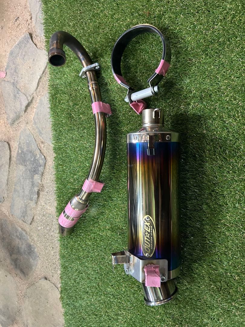 モンキー125 OUT EX JB03 ステンレスチタングラデーションサイレンサ