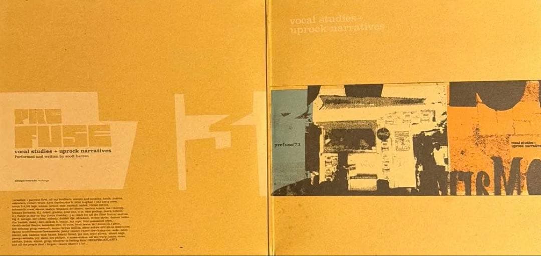 洋楽 Prefuse73 Vocal Studies+UprockNarratives