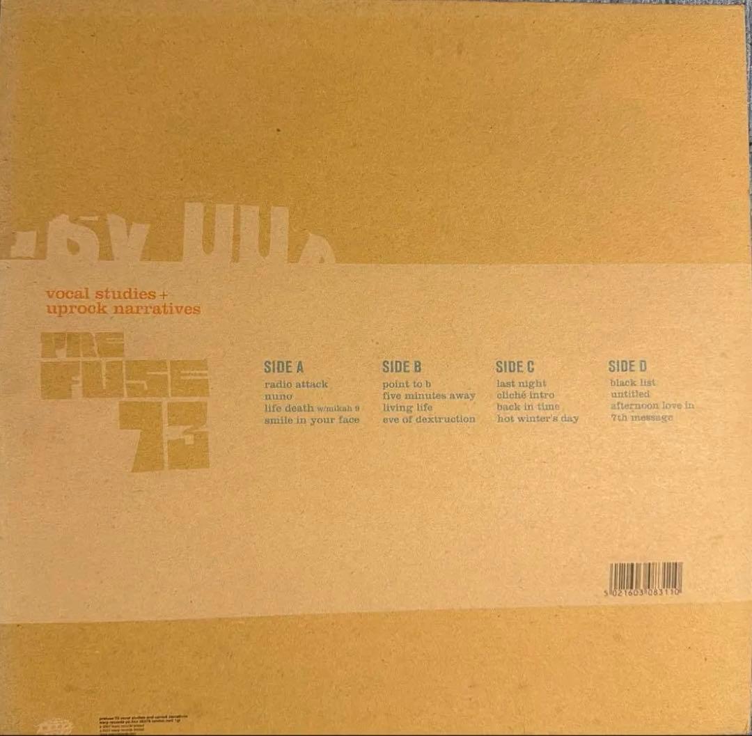 洋楽 Prefuse73 Vocal Studies+UprockNarratives