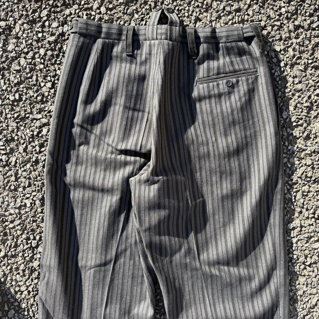 50s 60s ウール　ツータックストライプスラックス