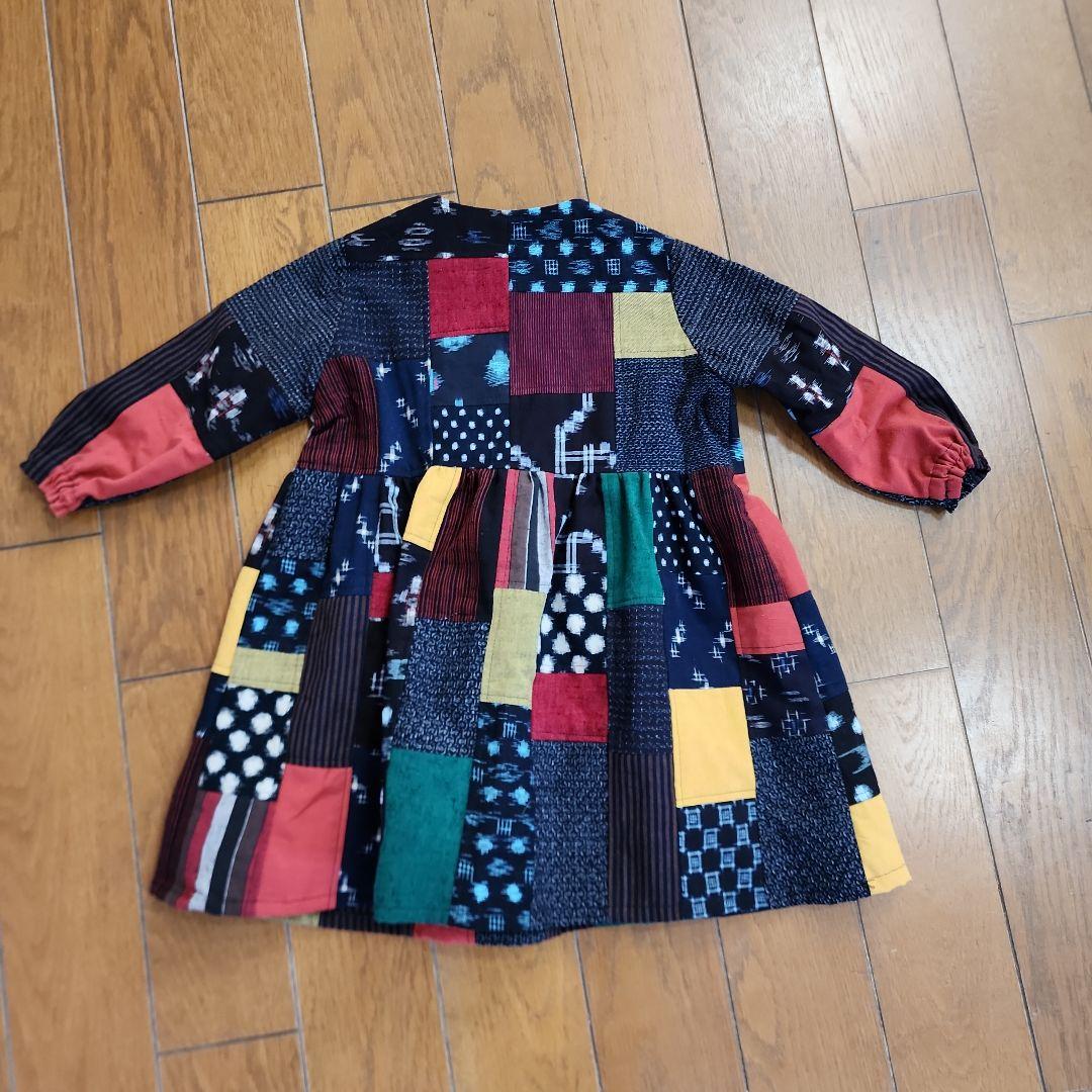 悦子水野8です。　絣子供ワンピース