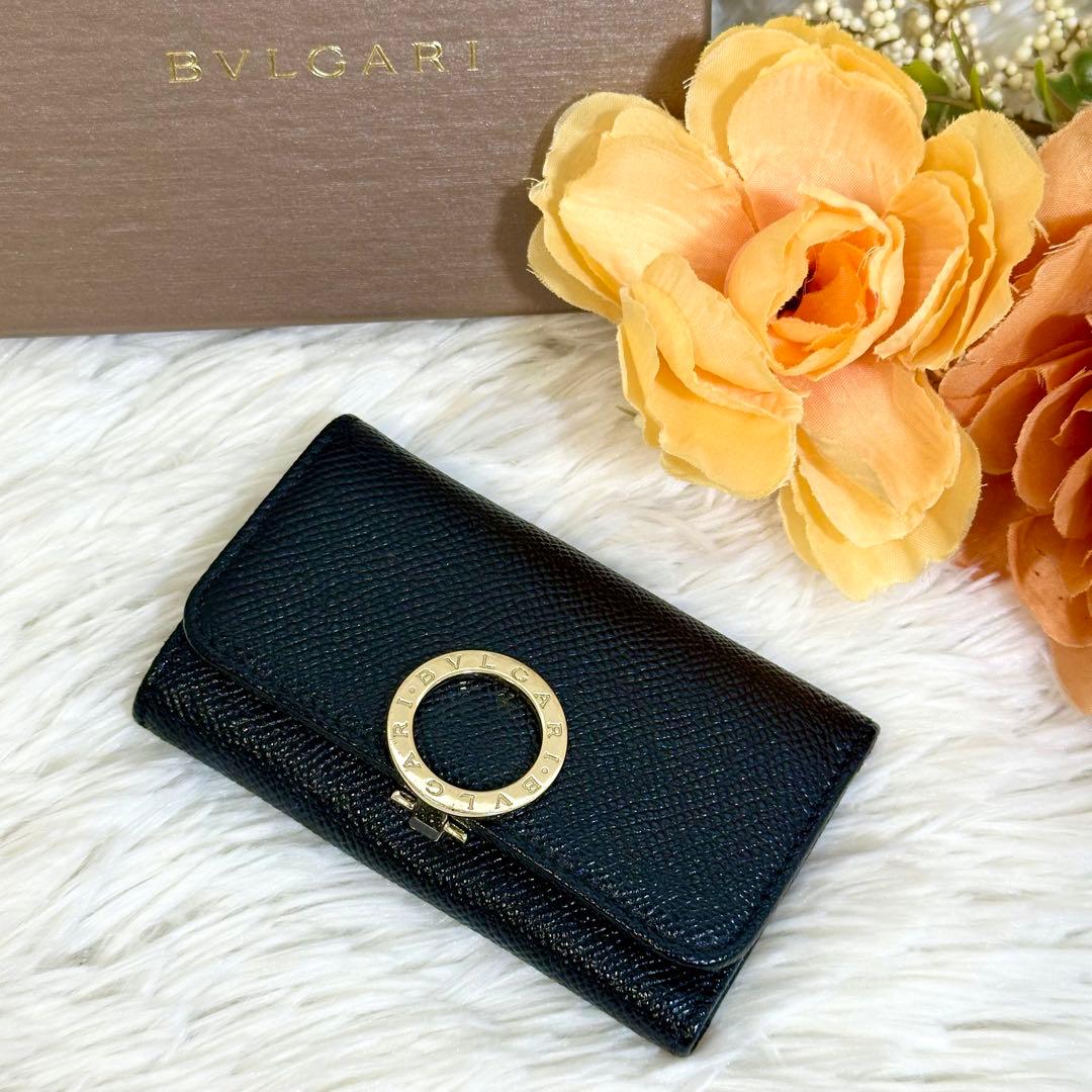 未使用級美品✨️RFID搭載 BVLGARI キーケース サークルロゴ ゴールド