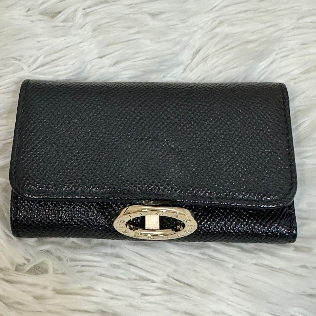 未使用級美品✨️RFID搭載 BVLGARI キーケース サークルロゴ ゴールド