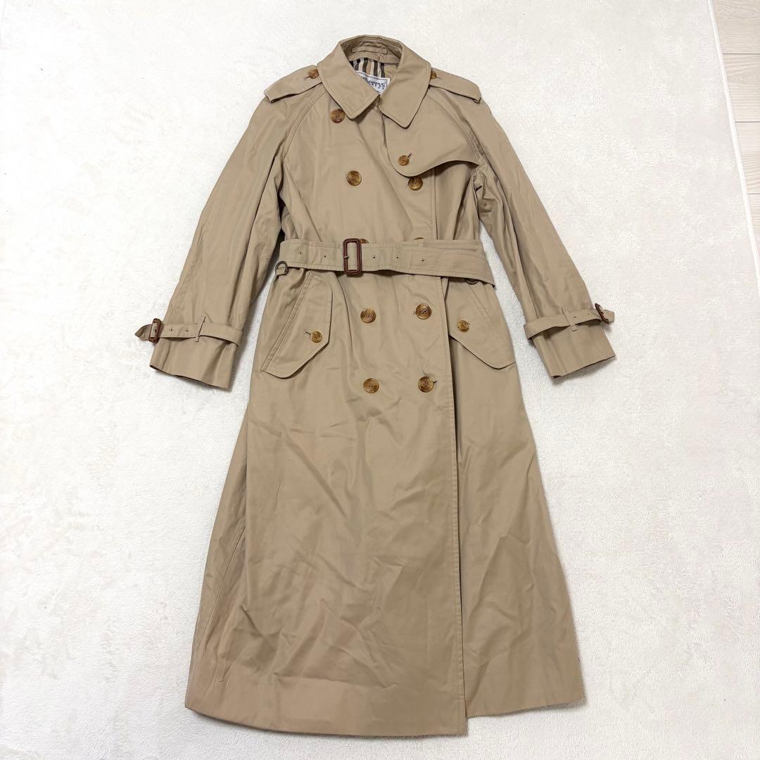 【美品ロング丈】バーバリーズ　トレンチコート　ノバチェック　ベルト　ベージュ　L