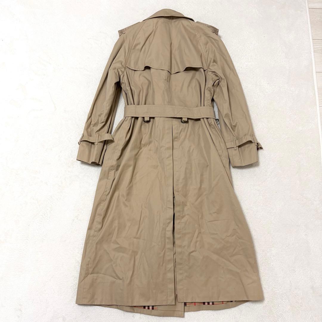 【美品ロング丈】バーバリーズ　トレンチコート　ノバチェック　ベルト　ベージュ　L