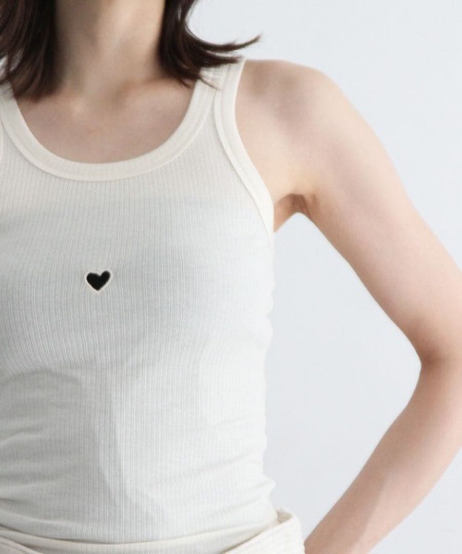 【未使用品】baserange/heart tank・ハートタンク/即日発送/白