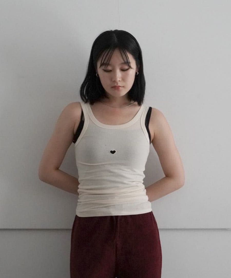 【未使用品】baserange/heart tank・ハートタンク/即日発送/白