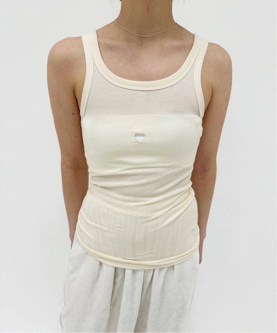 【未使用品】baserange/heart tank・ハートタンク/即日発送/白