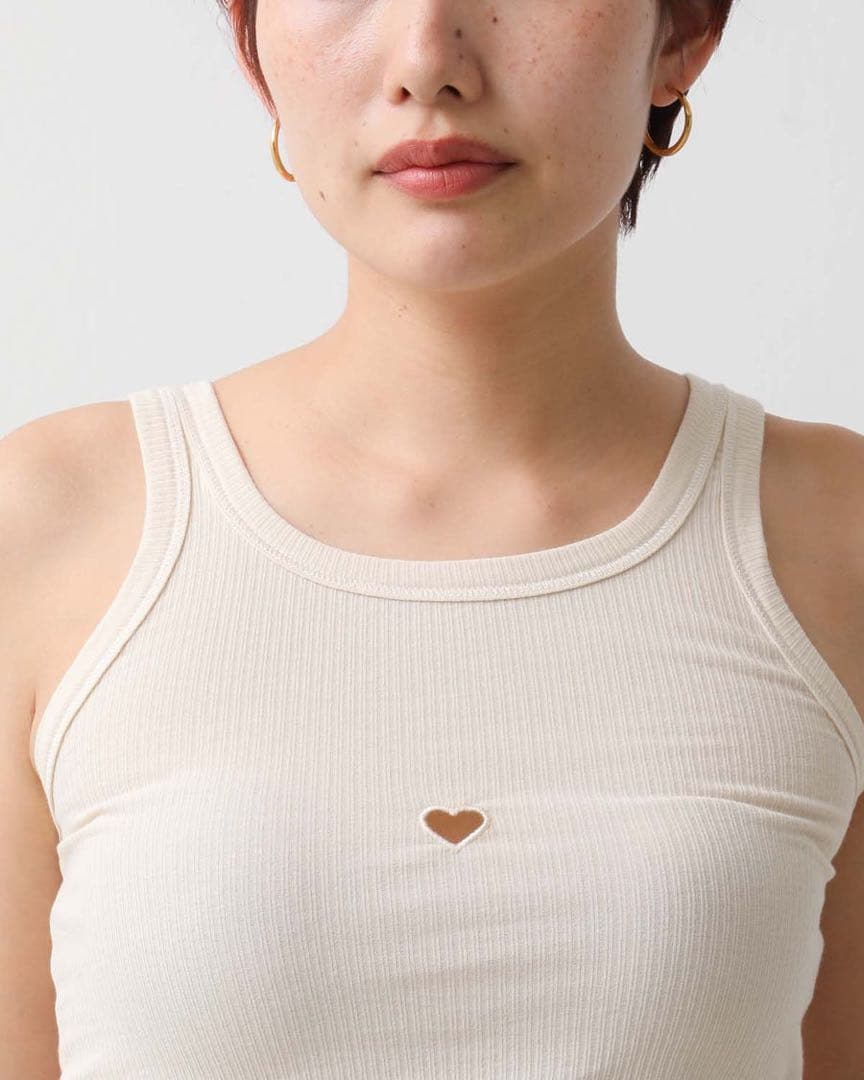 【未使用品】baserange/heart tank・ハートタンク/即日発送/白