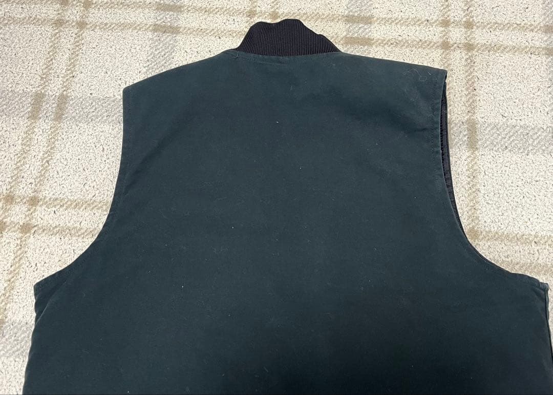 カーハート ダックベスト　L ブラック　黒　グッドフェード　US規格