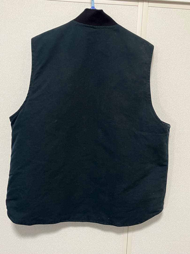 カーハート ダックベスト　L ブラック　黒　グッドフェード　US規格