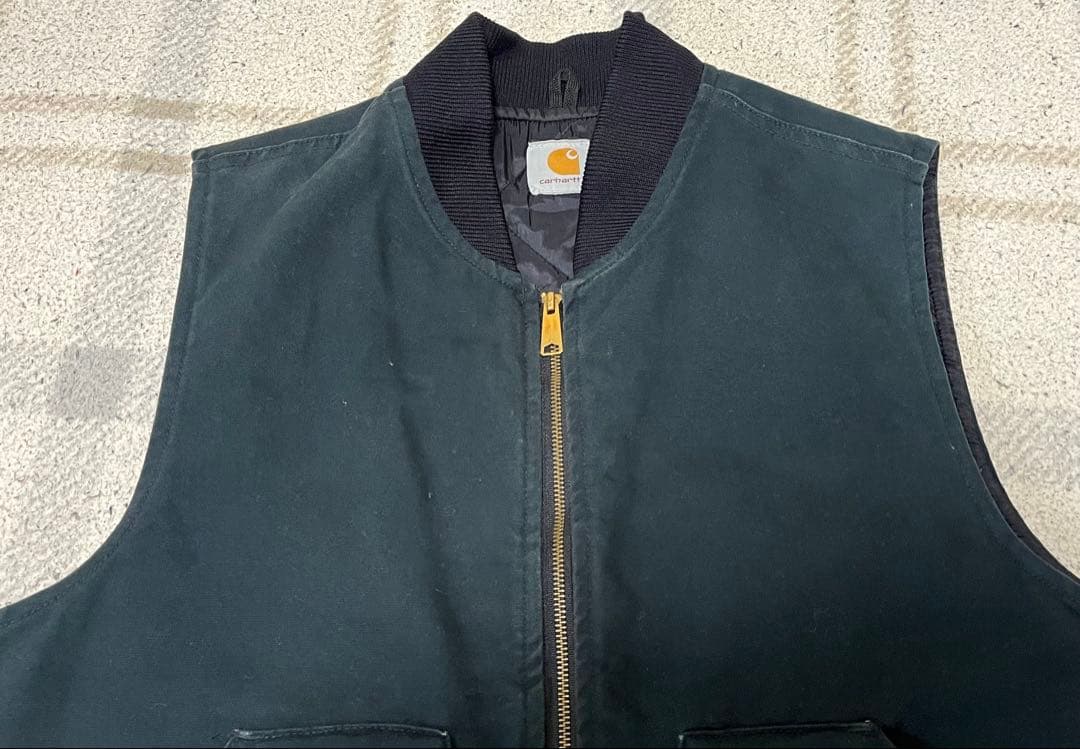 カーハート ダックベスト　L ブラック　黒　グッドフェード　US規格