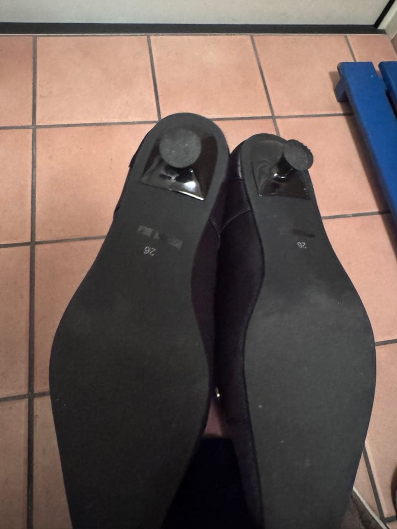 靴 MASU SATIN BAT SHOES(BLACK)26cm