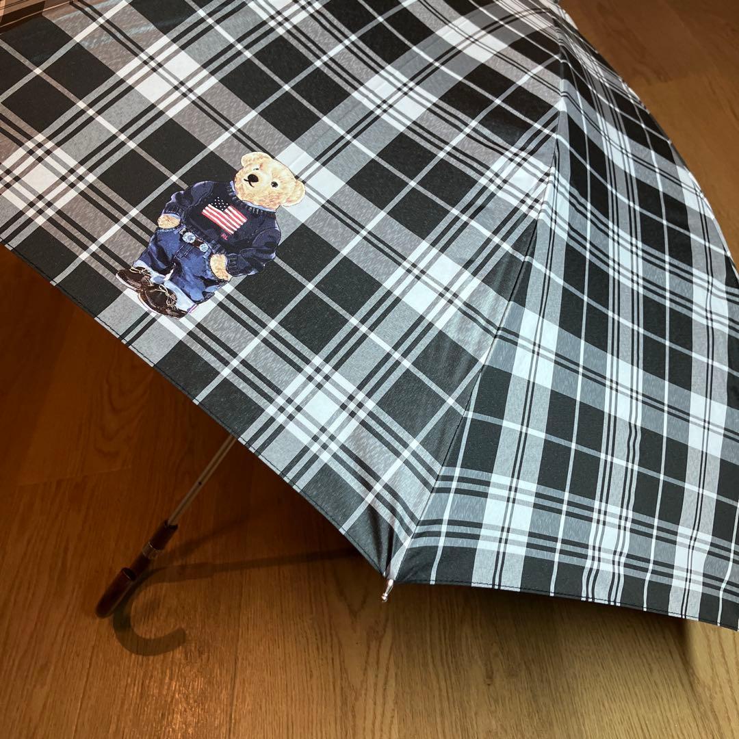 【未使用品】ポロラルフローレン ポロベア 晴雨兼用 ショート傘 日傘 ブラック