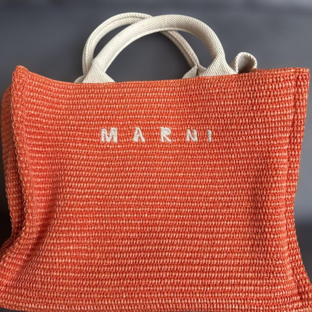 MARNI オレンジ トートバッグ