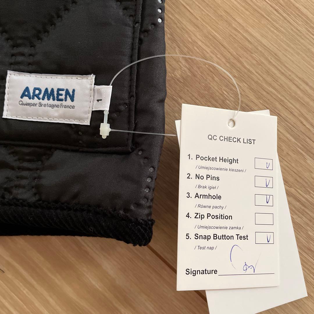 ARMEN ヒートキルトフーデットベスト