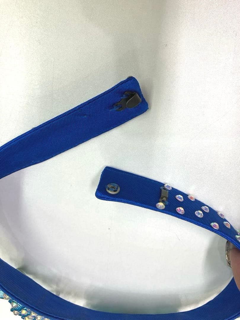 社交ダンス　モダンドレス　スタンダードドレス　ブルー