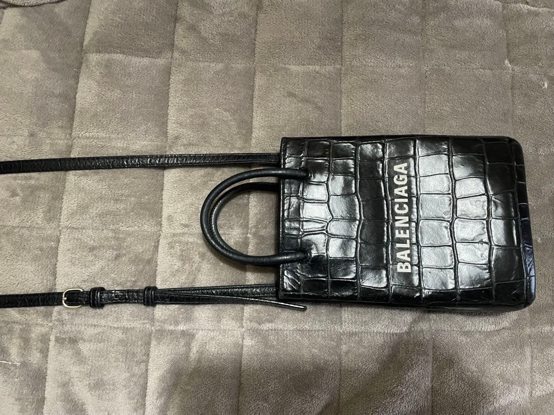 BALENCIAGA クロコ柄ショルダーバッグ‼︎使用感あり(>_<)