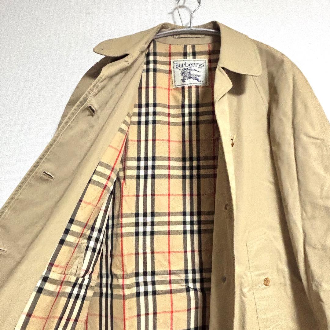 【Burberrys】ヴィンテージ　ステンカラーコート　ノバチェック　7AB2