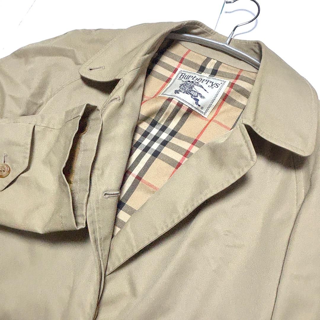 【Burberrys】ヴィンテージ　ステンカラーコート　ノバチェック　7AB2