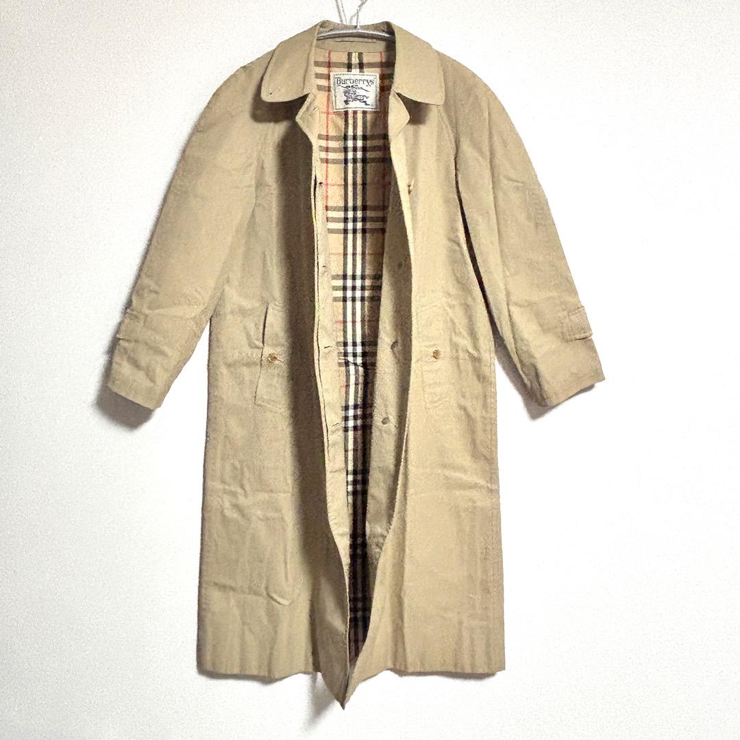 【Burberrys】ヴィンテージ　ステンカラーコート　ノバチェック　7AB2