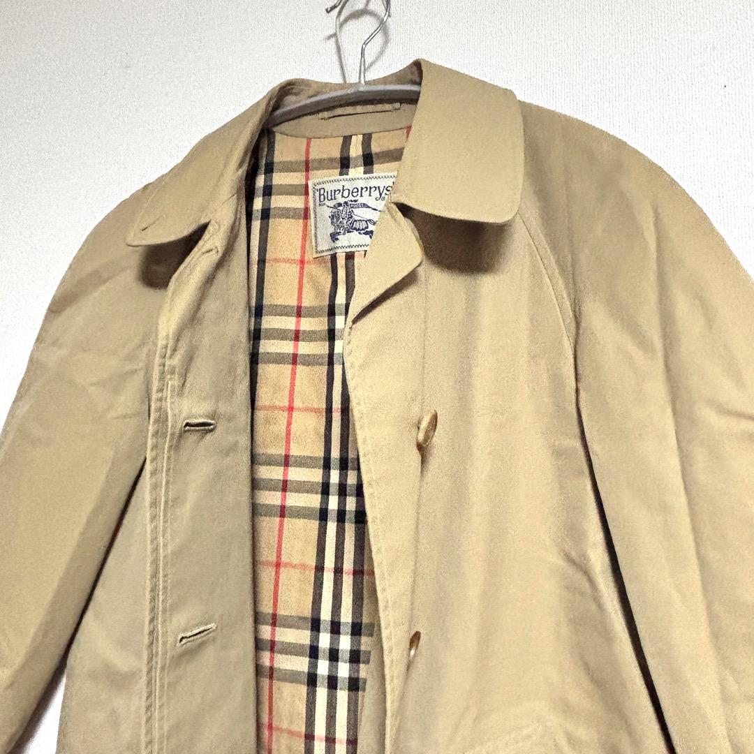 【Burberrys】ヴィンテージ　ステンカラーコート　ノバチェック　7AB2