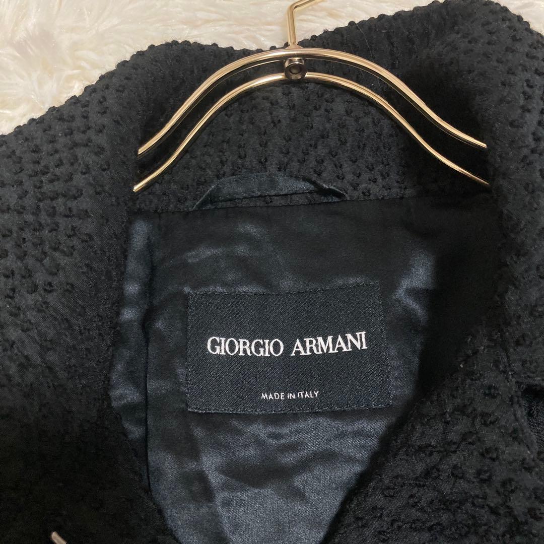 GIORGIO ARMANI ブルゾン ブラック 40 キレイめ オフィス 上品