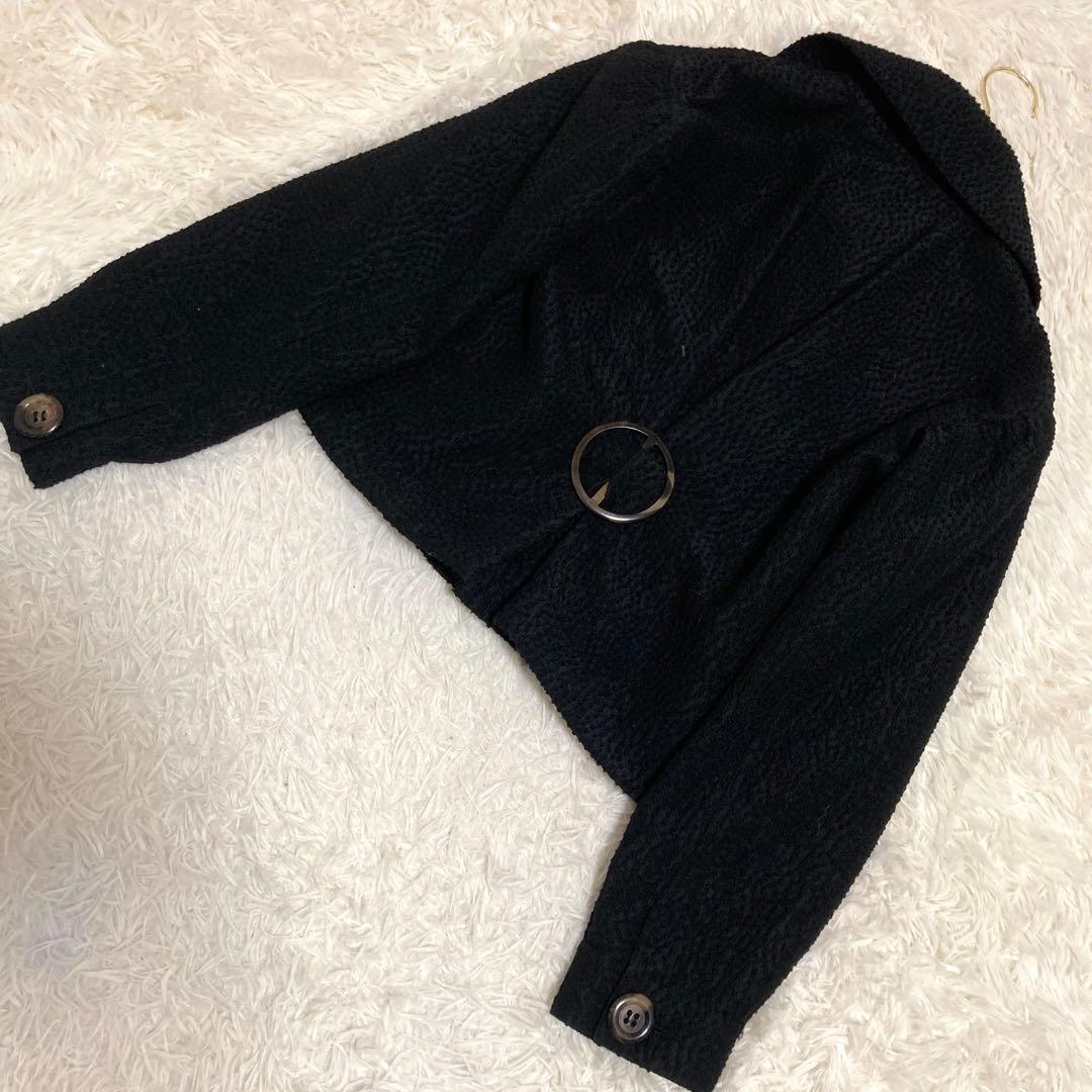 GIORGIO ARMANI ブルゾン ブラック 40 キレイめ オフィス 上品