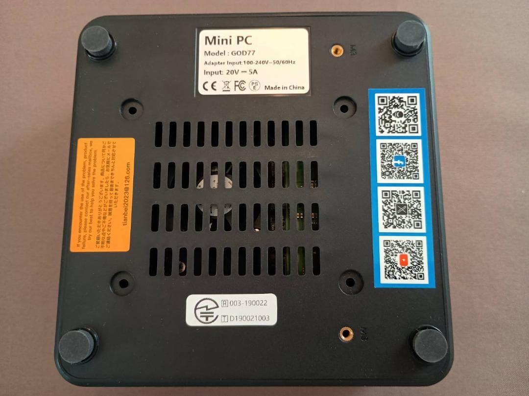 ミニPC Ryzen7 7735HS Radeon680M 16GB 512GB