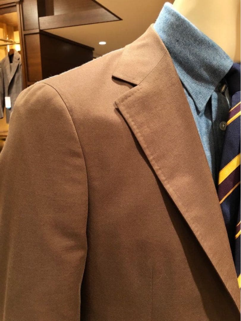 beams f ブラウン　スーツ　46 総裏 brilla コットンウール