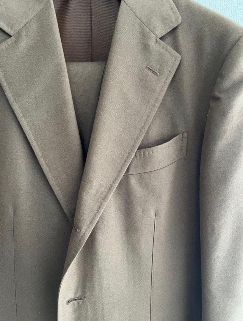 beams f ブラウン　スーツ　46 総裏 brilla コットンウール