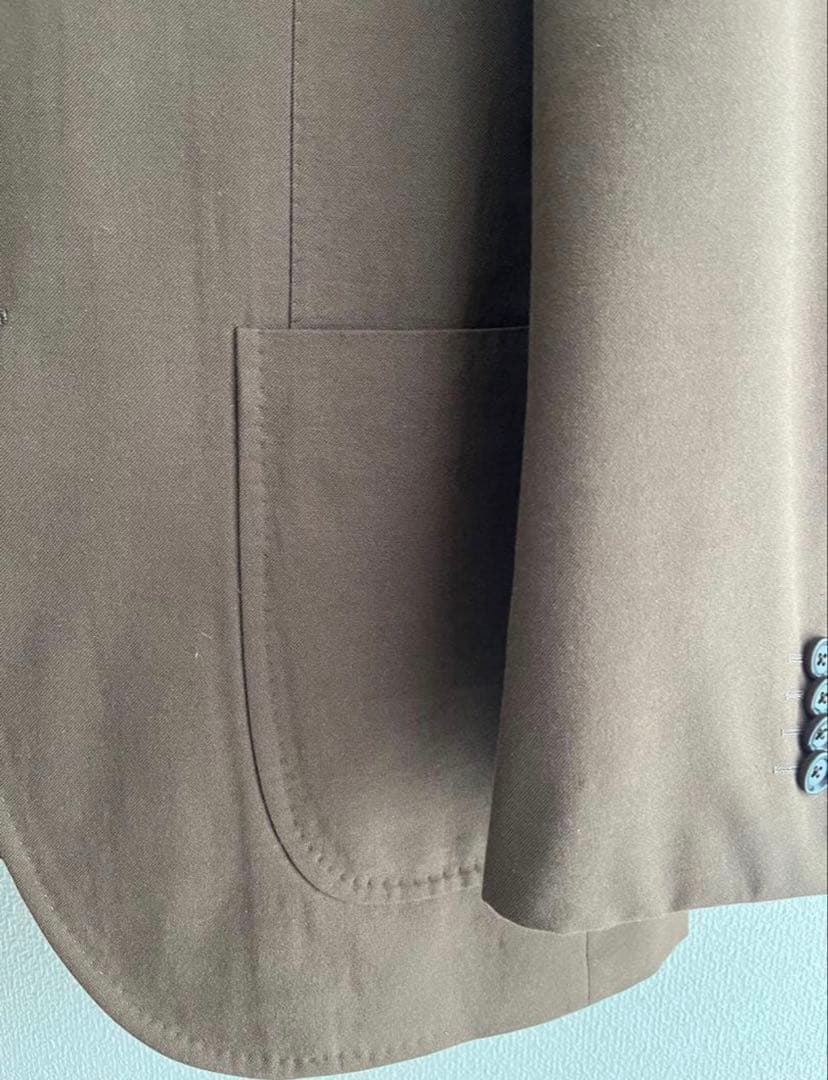 beams f ブラウン　スーツ　46 総裏 brilla コットンウール