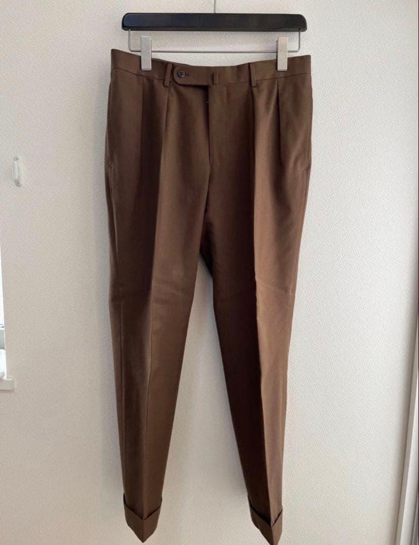 beams f ブラウン　スーツ　46 総裏 brilla コットンウール