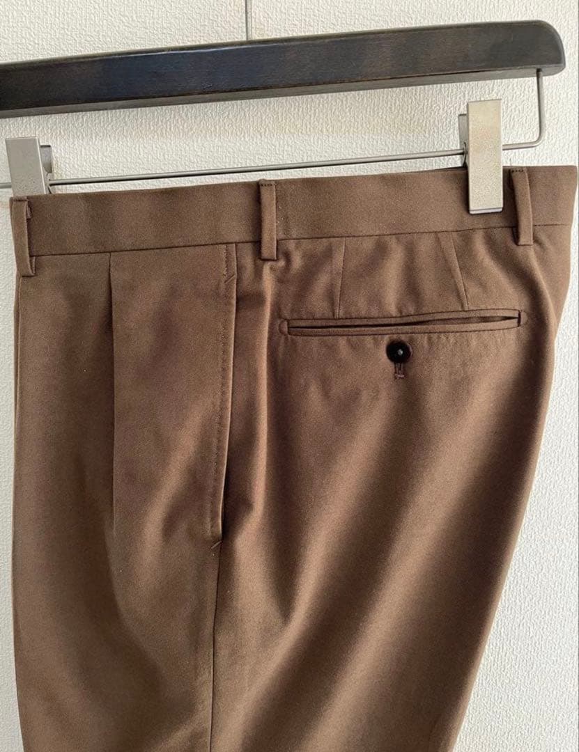 beams f ブラウン　スーツ　46 総裏 brilla コットンウール