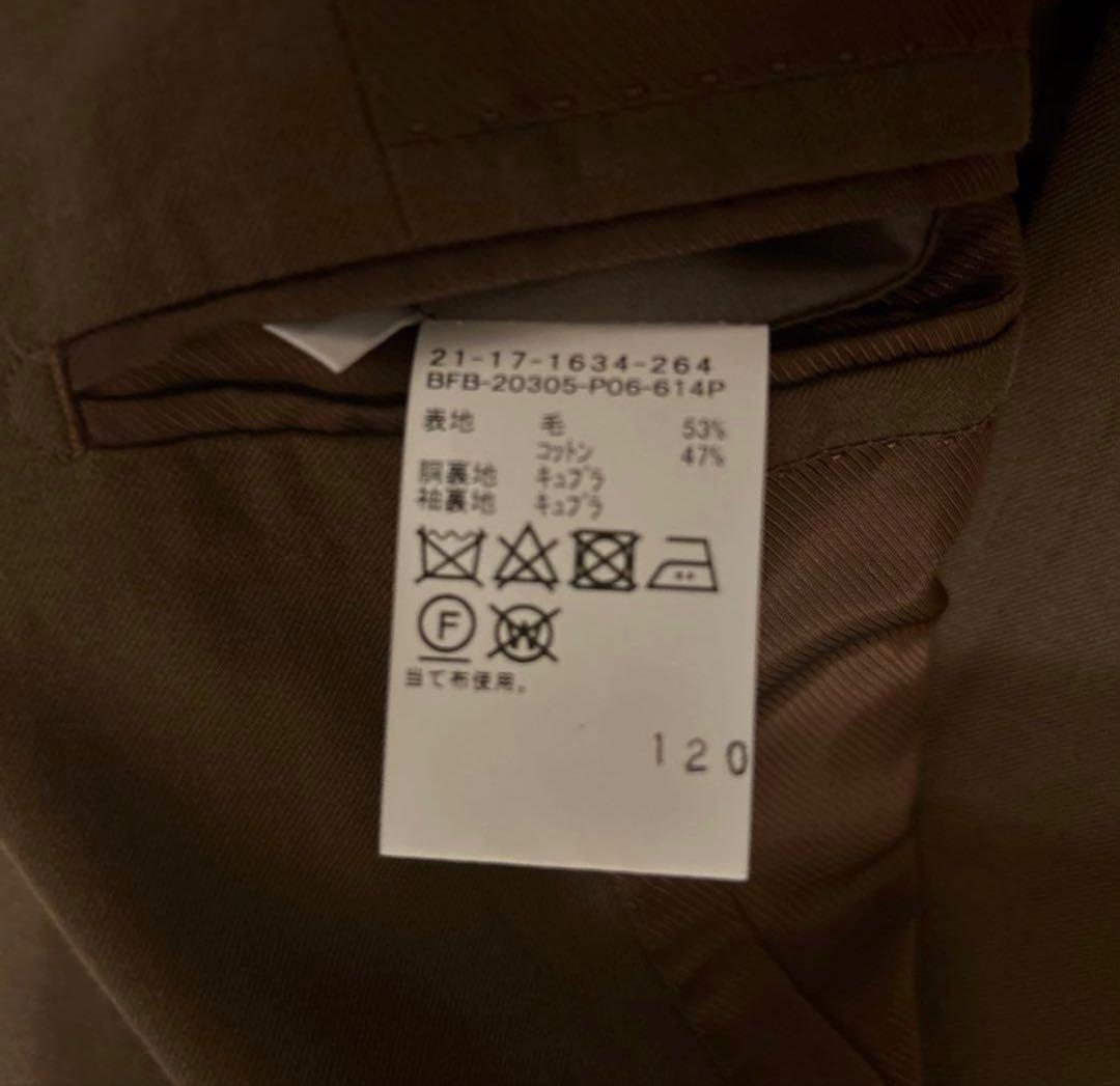 beams f ブラウン　スーツ　46 総裏 brilla コットンウール