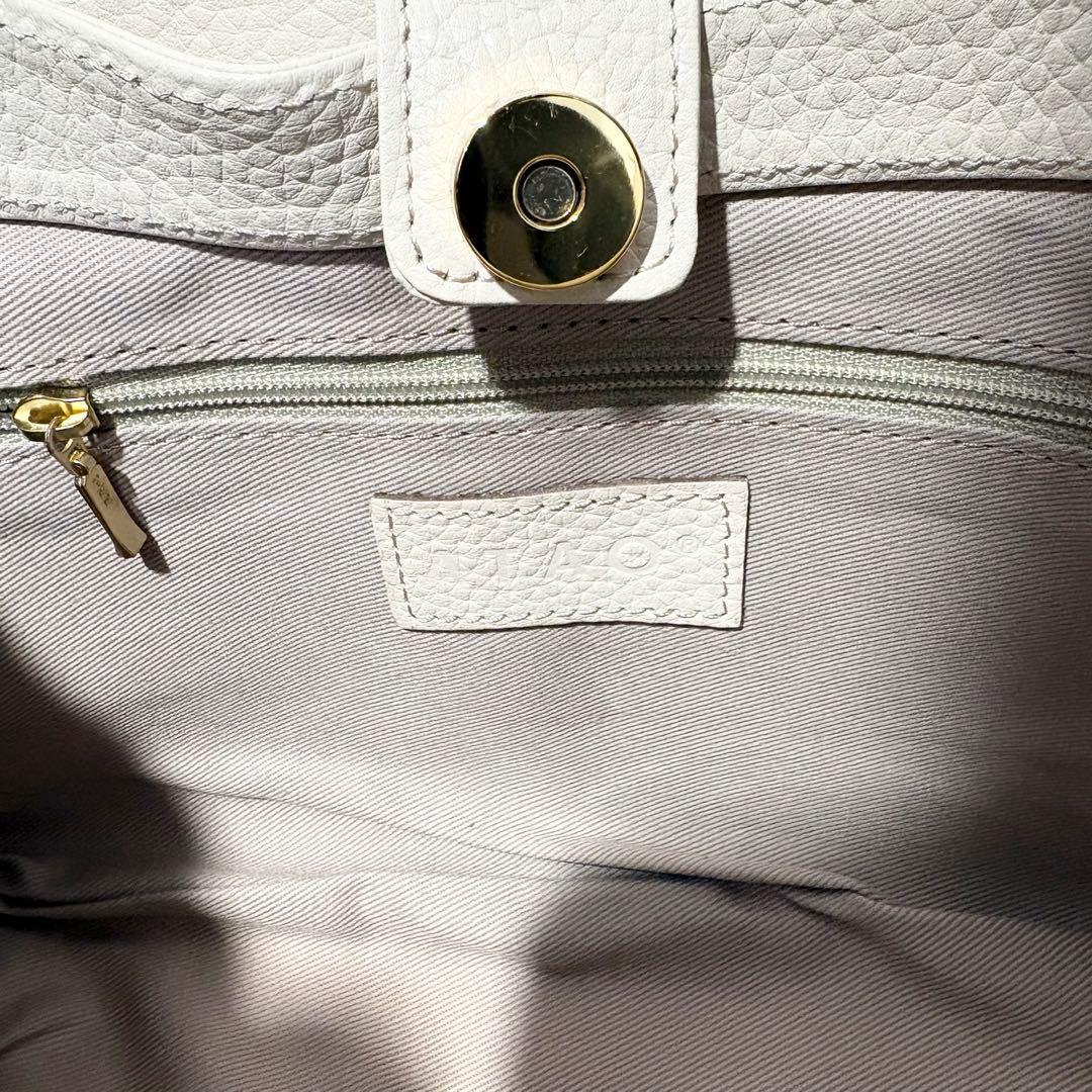 【極美品】ATAO アタオ　2way ショルダーバッグ　ベージュ　レザー