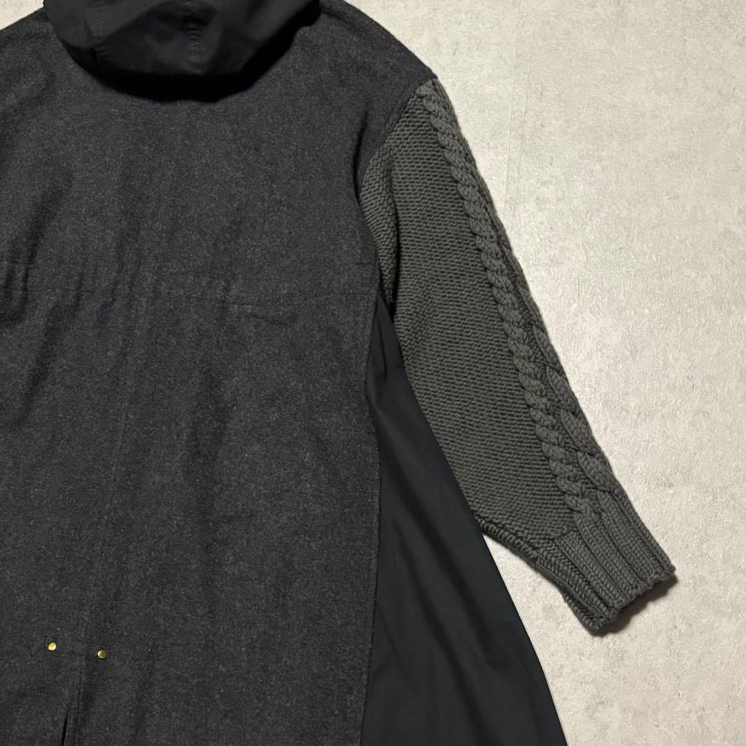 スタンブリー　 ロングコート　異素材ミックス マキシ丈　モッズコート