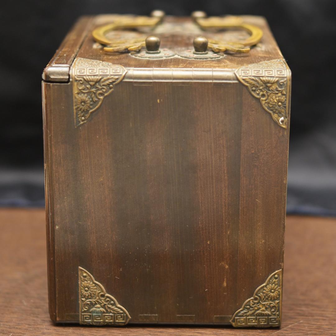 麻雀牌 背竹 関福 唐木箱 アンティーク