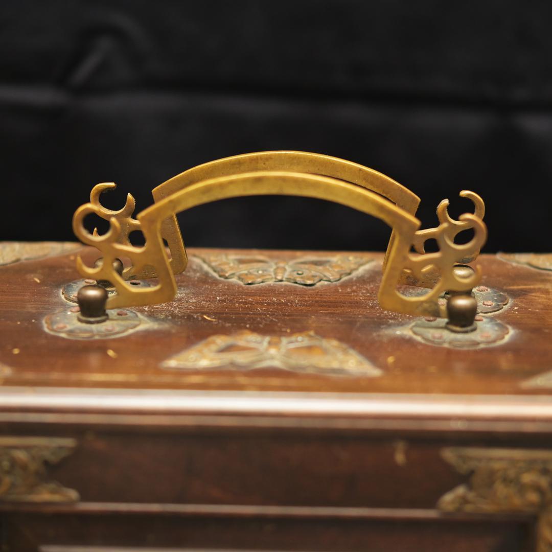 麻雀牌 背竹 関福 唐木箱 アンティーク