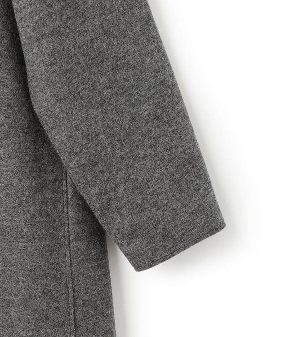 美品 23区 大きいサイズ ウール圧縮スムース サック ワンピース グレー 48