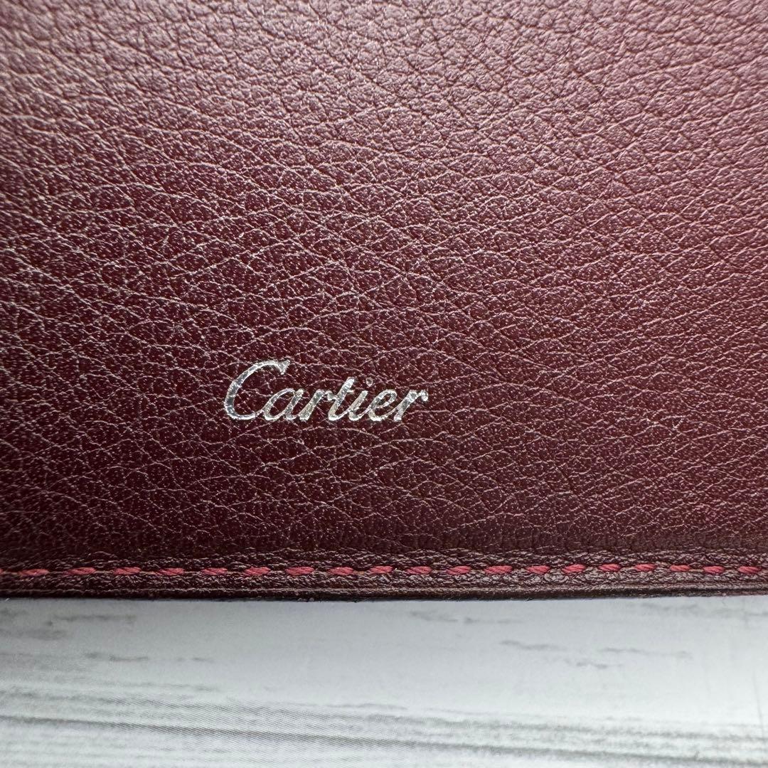 【美品】カルティエ マスト ドゥ マネークリップ バイカラー カーフスキン