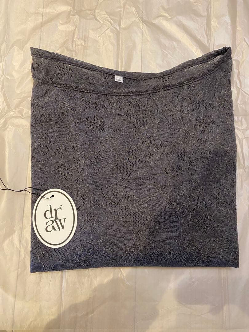 トップス draw drawers Lace Boat Neck T-shirts