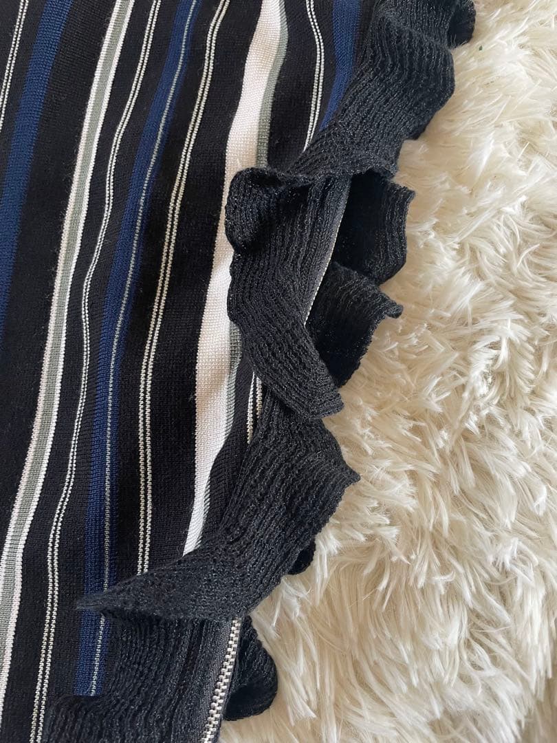 専用。3.1 phillip limニットパンツ　フリル　ストライプM美品