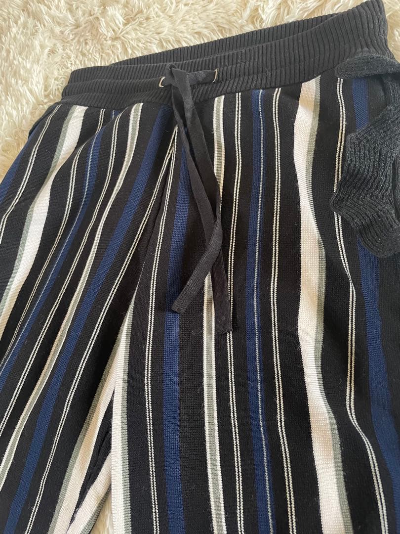専用。3.1 phillip limニットパンツ　フリル　ストライプM美品
