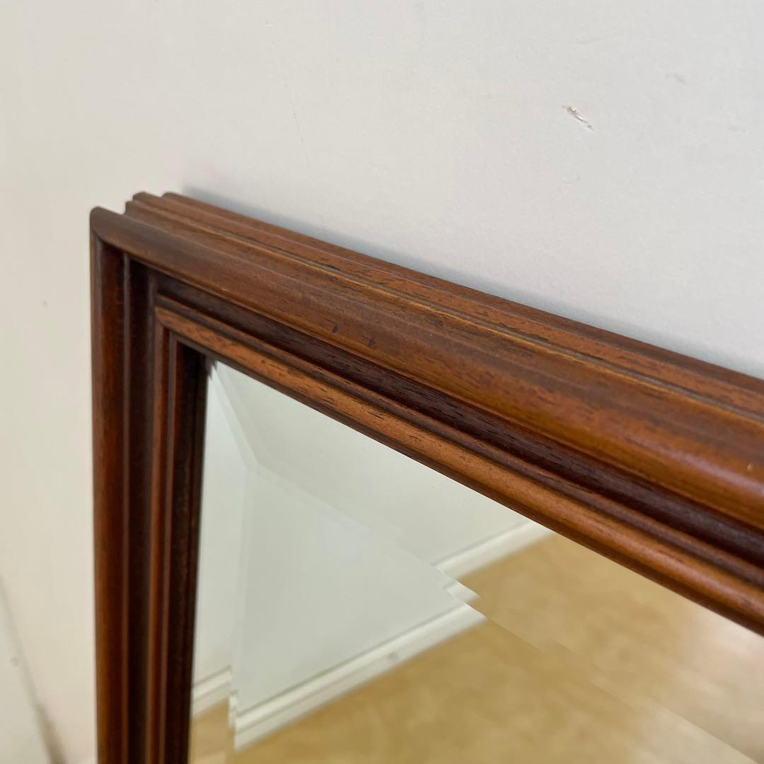 イタリア アンティーク調 ウォールミラー 木枠ミラー 鏡 壁掛け 立て掛け