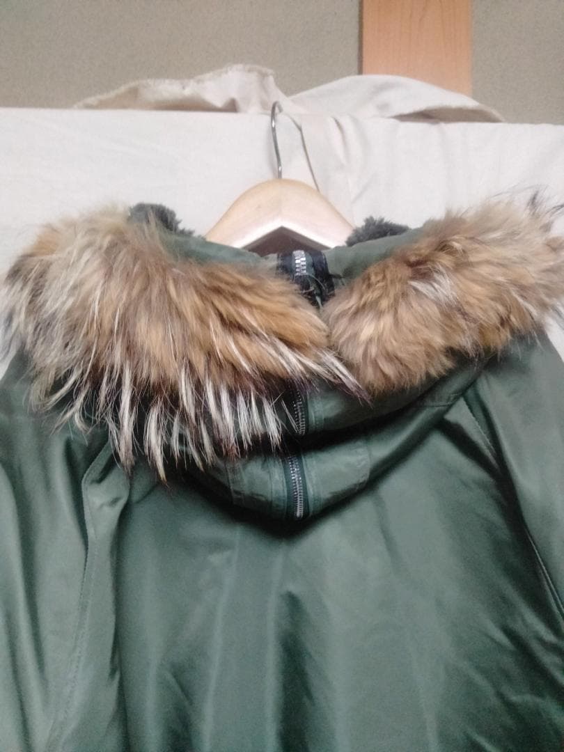 ビンテージスピワック緑タグN-2Bフード付きコヨーテナイロンフライトJKT緑44