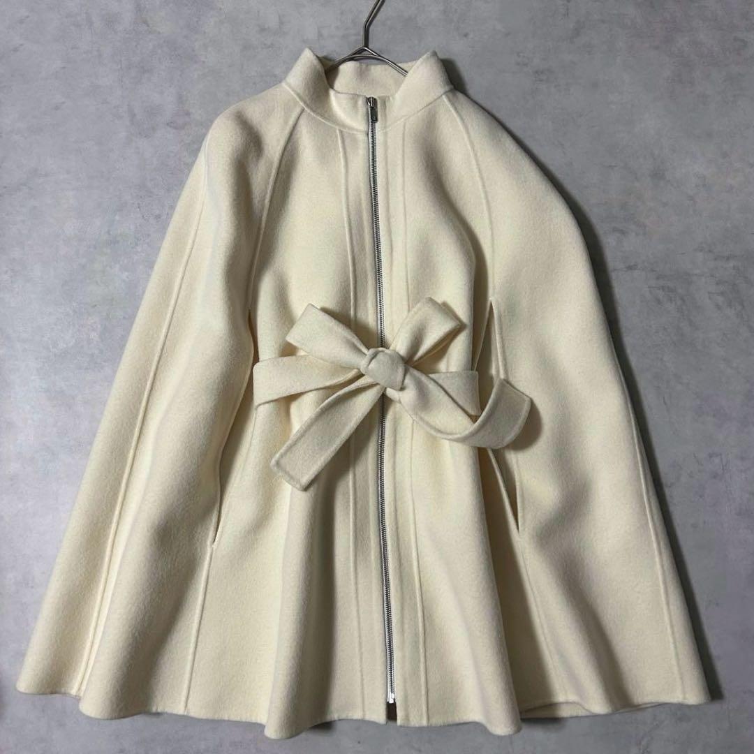 かばてぃ様 アナイ 23AW シャルムビーバーミドルケープコート ベルト