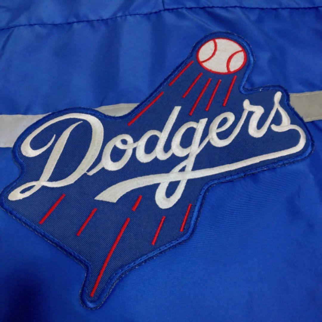 【90s USA製】ドジャース コーチジャケット ジャンパー MLB ワッペン