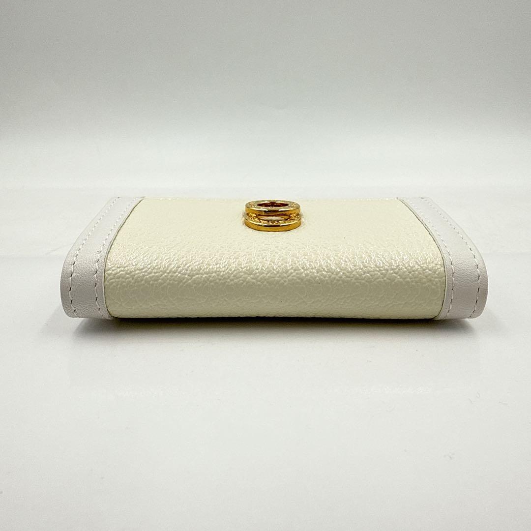 【未使用】BVLGARI ブルガリ ６連 キーケース ホワイト ゴールド金具