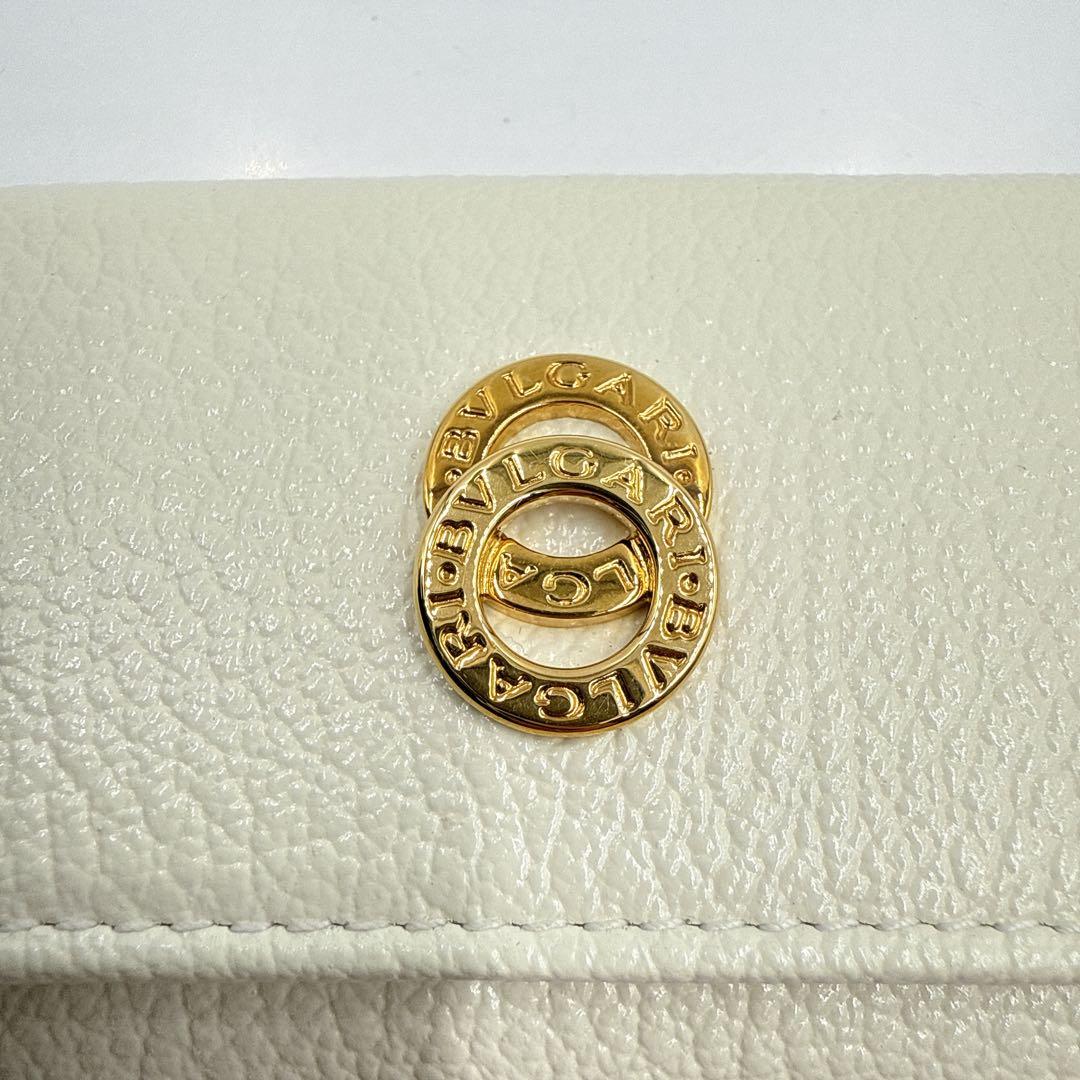 【未使用】BVLGARI ブルガリ ６連 キーケース ホワイト ゴールド金具